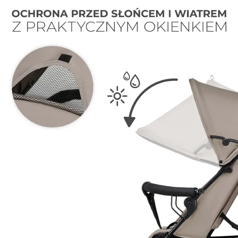 Kinderkraft, Tik, wózek spacerowy, stone beige