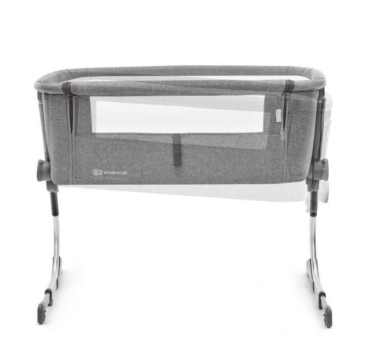 Kinderkraft, Uno, łóżeczko dostawne 2w1, szare
