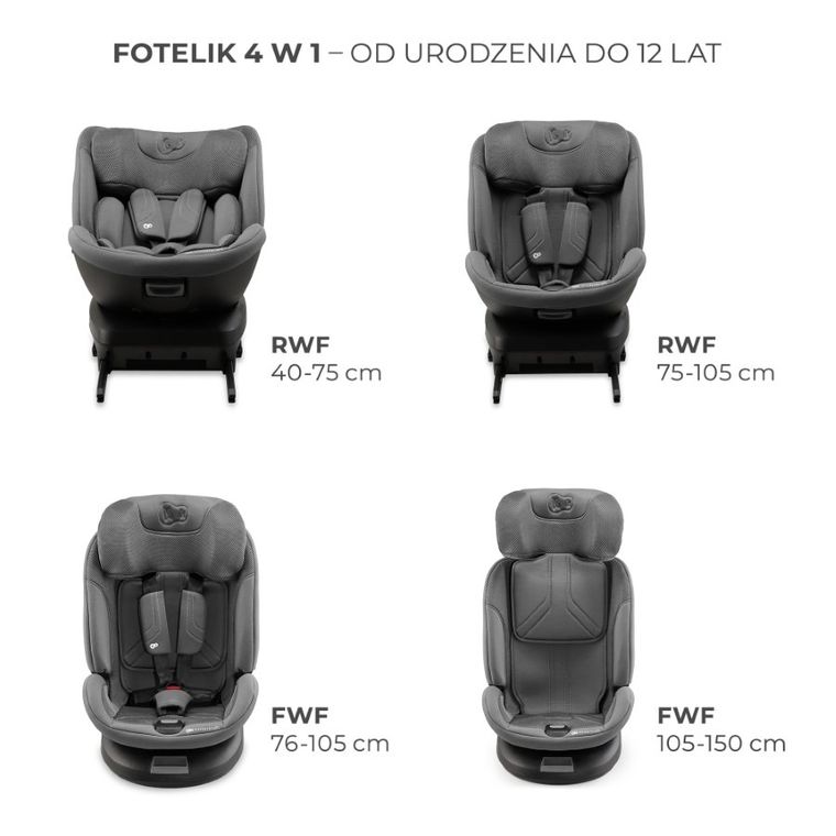 Kinderkraft, Xpedition 3, I-Size, fotelik samochodowy, Grey, 40-150 cm