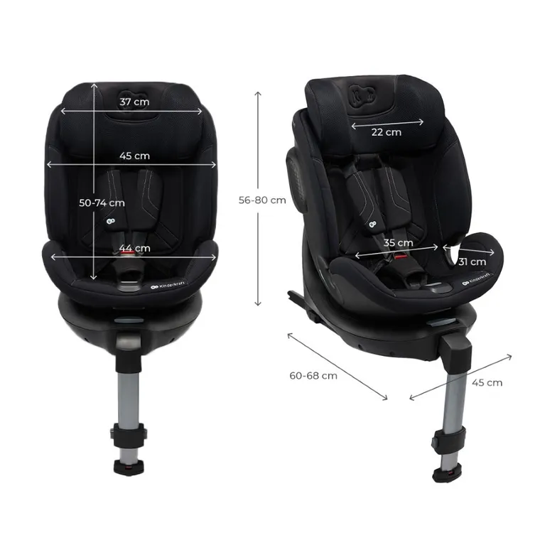 Kinderkraft, Xrider 2, fotelik samochodowy, Black, 40-150 cm