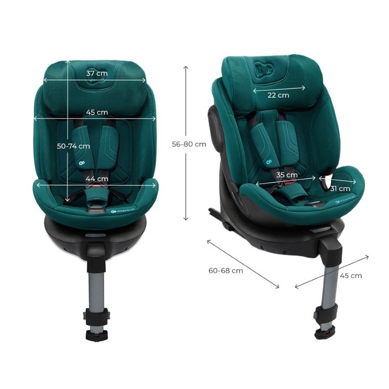 Kinderkraft, Xrider 2, fotelik samochodowy, Green, 40-150 cm