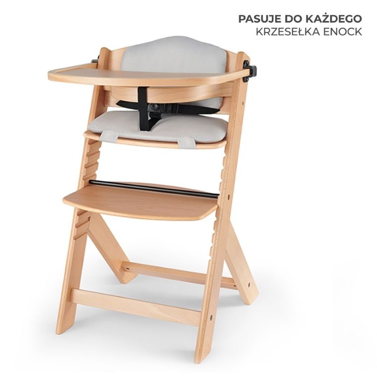 Kinderkraft, zestaw poduszek do krzesełka Enock, Grey