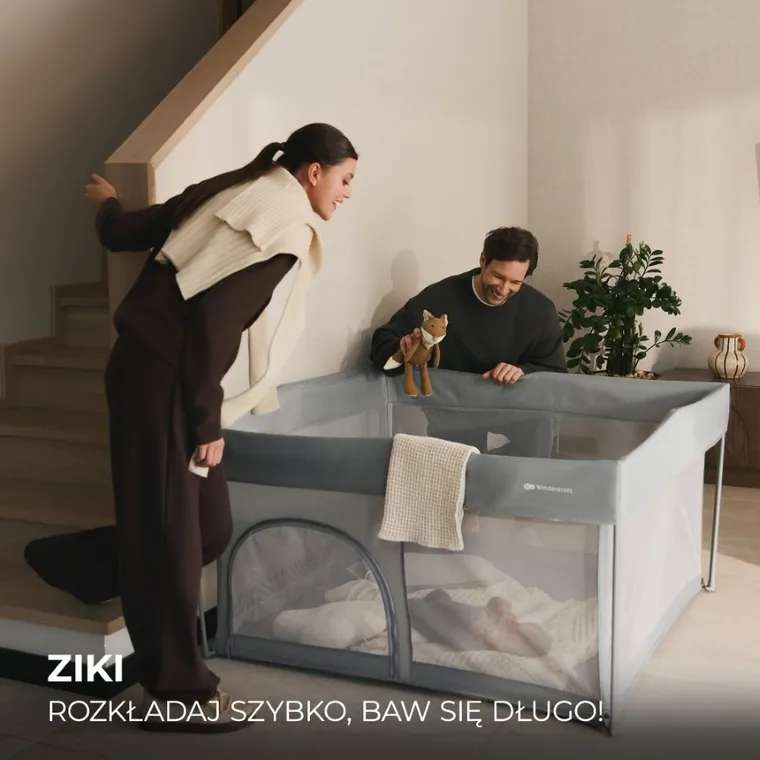 Kinderkraft, Ziki, kojec, grey