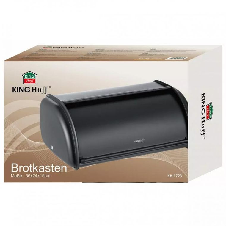Kinghoff, chlebak stalowy, czarny, KH-1723