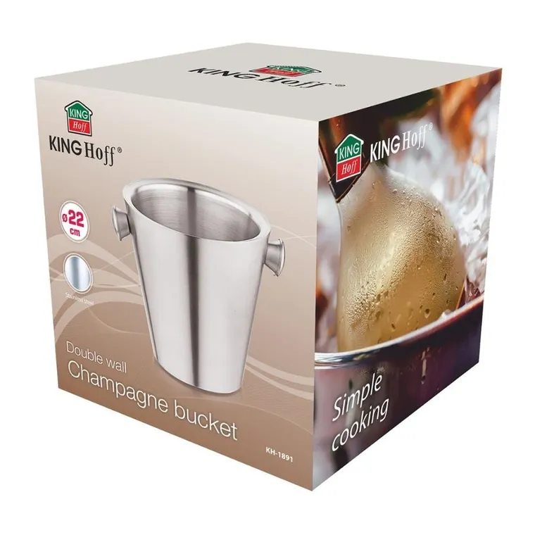 Kinghoff, Cooler, wiaderko do chłodzenia szampana wina, kh-1891