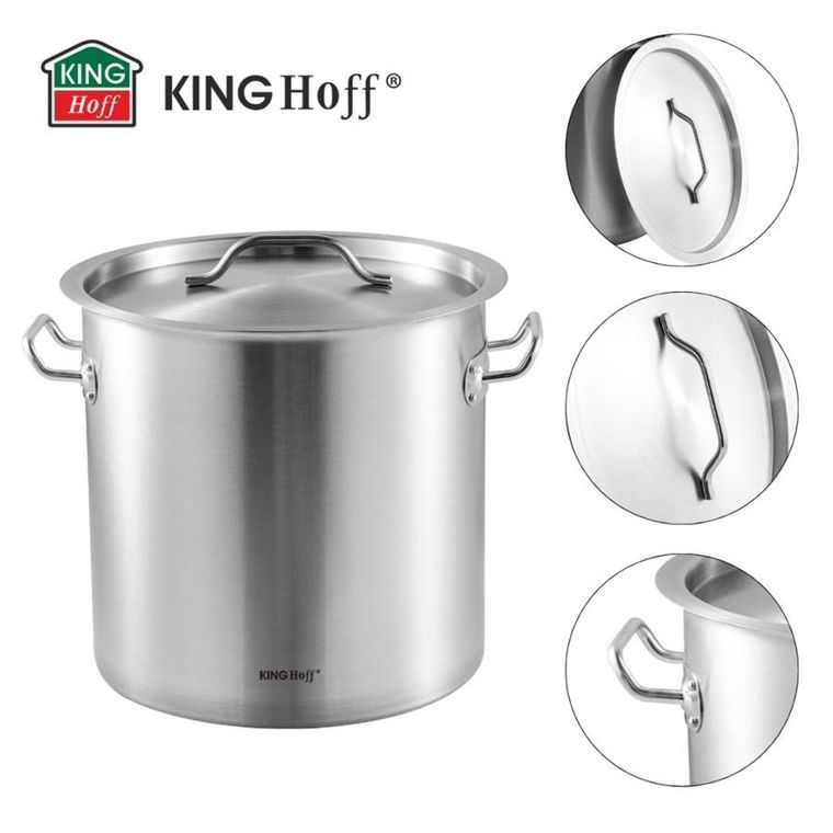 Kinghoff, garnek gastronomiczny z pokrywą, stalowy, 36l, KH-1965