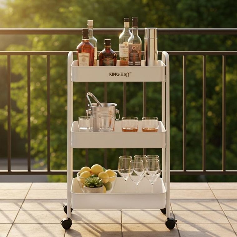 Kinghoff, mobilny barek, regał wielofunkcyjny, kh-1942