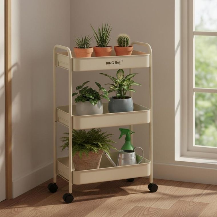 Kinghoff, mobilny barek, regał wielofunkcyjny, kh-1943