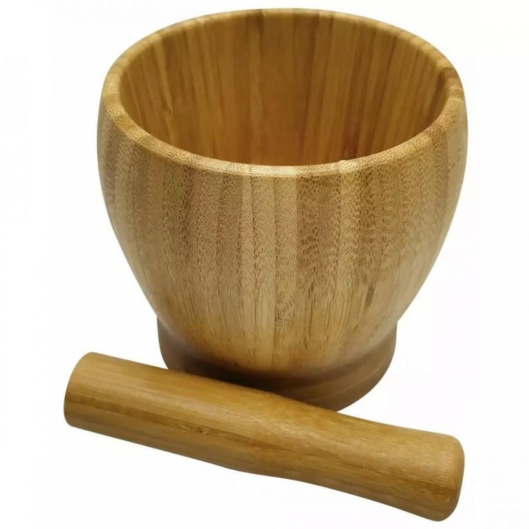 Kinghoff, moździerz kuchenny, bambusowy, 11 cm