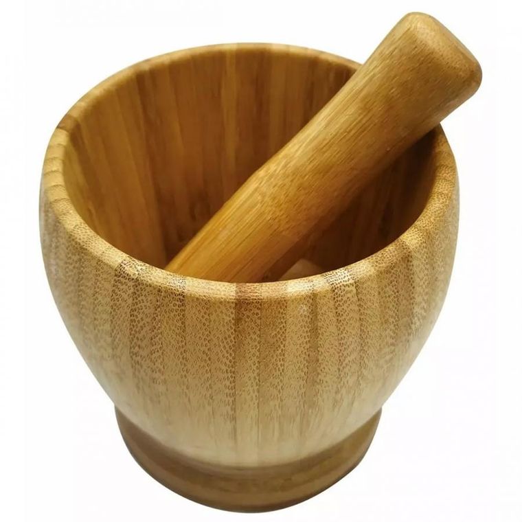 Kinghoff, moździerz kuchenny, bambusowy, 9 cm