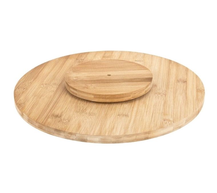 Kinghoff, taca deska bambusowa do pizzy, 35 cm, obrotowa