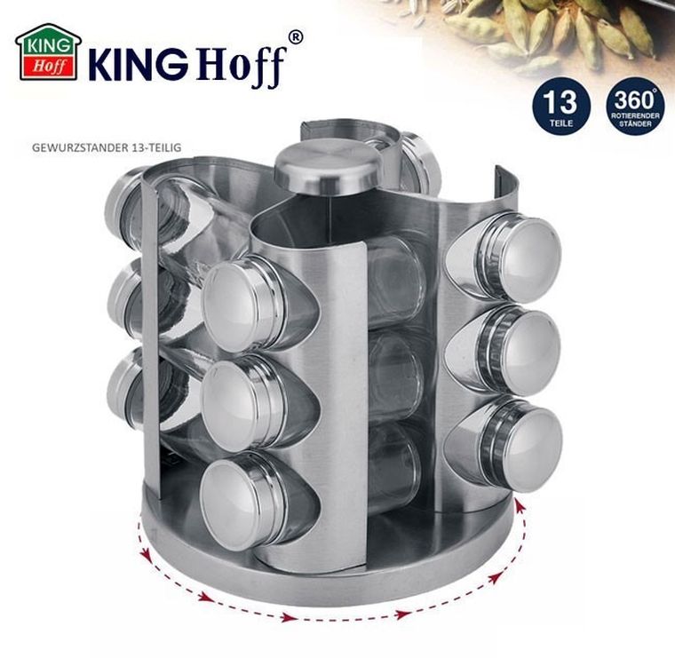 Kinghoff, zestaw pojemników na przyprawy, 12 elementów