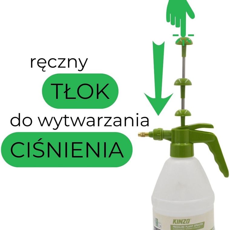 Kinzo, spryskiwacz ciśnieniowy do roślin, 2l, 1 szt.