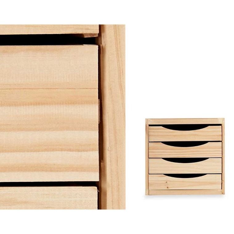 Kipit, organizer z szufladkami, drewniany, 38,5-30-37,4 cm