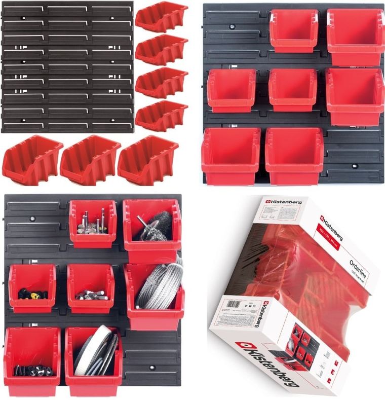 Kistenberg, tablica warsztatowa z zestawem pojemników, Orderline