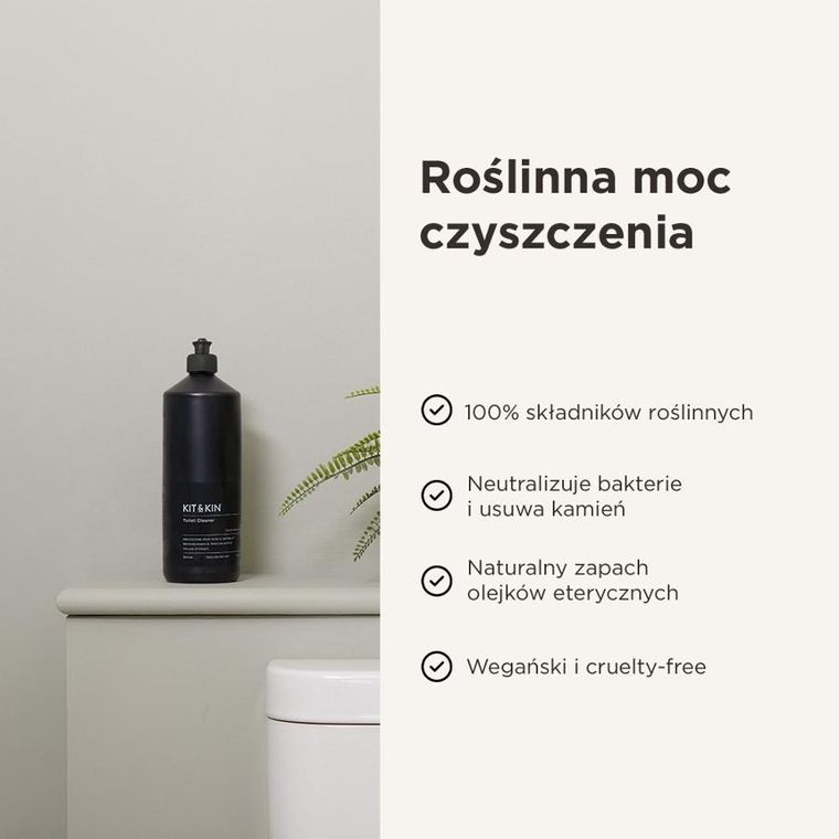 Kit & Kin, naturalny płyn do czyszczenia toalety, o zapachu sosny i cedru, 1l