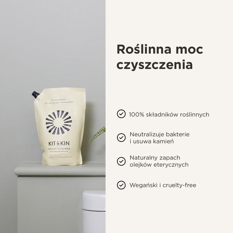 Kit & Kin, naturalny płyn do czyszczenia toalety, o zapachu sosny i cedru, 1l