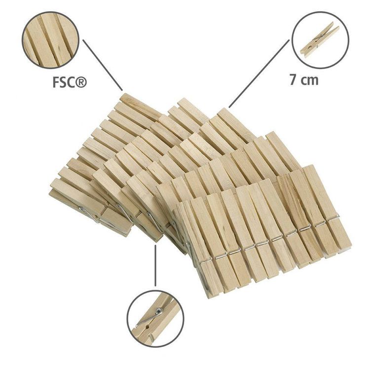 Klamerki do bielizny, na pranie, 50 szt.