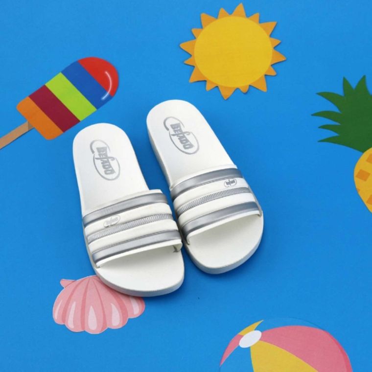 Klapki dziewczęce, białe, Befado