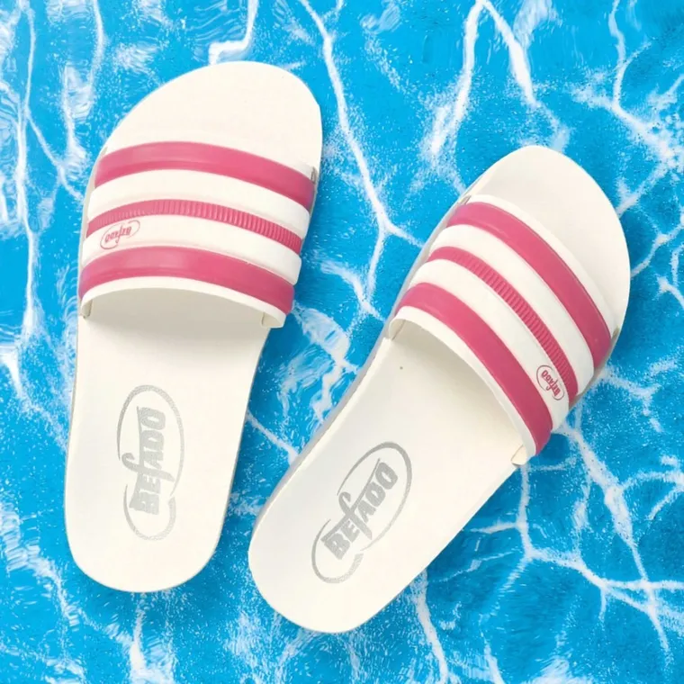 Klapki dziewczęce, białe, Befado