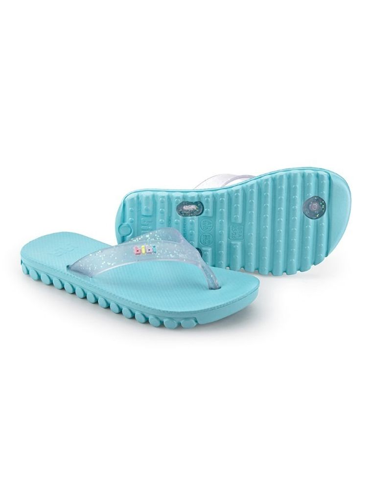 Klapki dziewczęce, japonki, niebieskie, Bibi Shoes