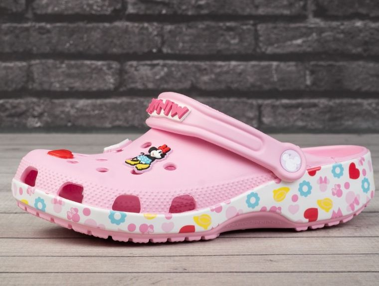 Klapki dziewczęce, różowe, Myszka Minnie, Crocs