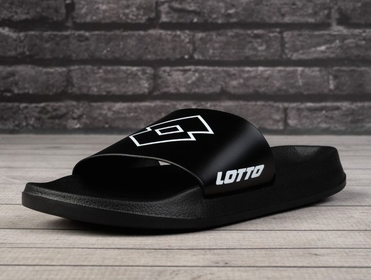 Klapki męskie, czarne, Lotto Lathi