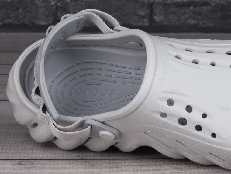 Klapki męskie, szare, Crocs Echo Clog