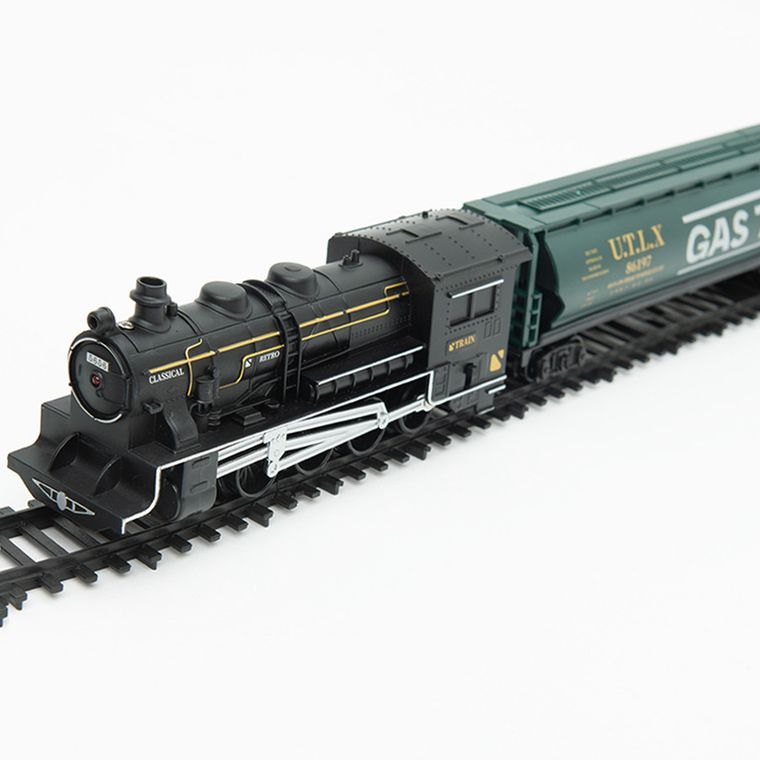 Klasyczna kolejka z torami, światło i dźwięk