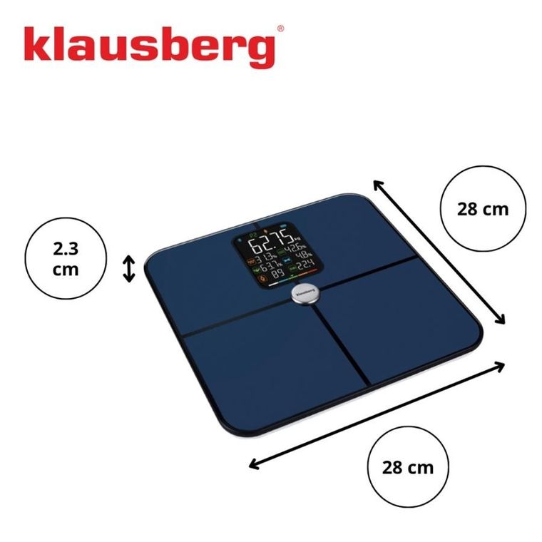 Klausberg, analityczna waga łazienkowa, smart, ios android, kb-7940