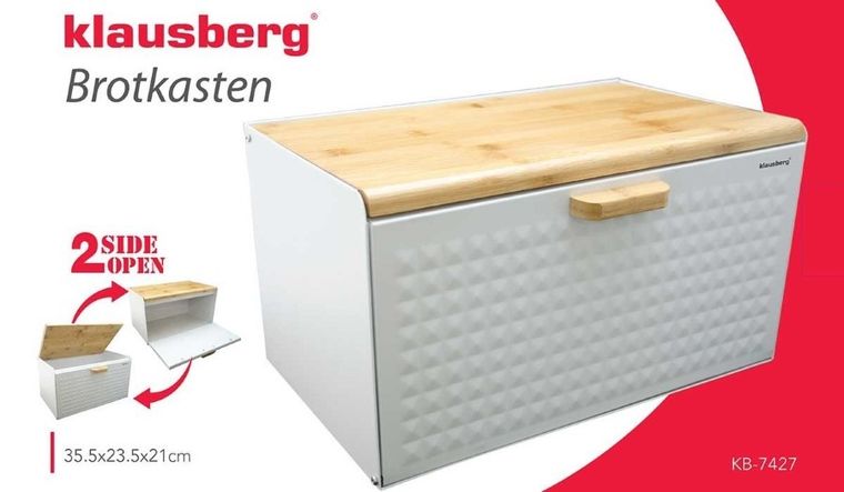 Klausberg, chlebak dwustronny, biały, KB-7427