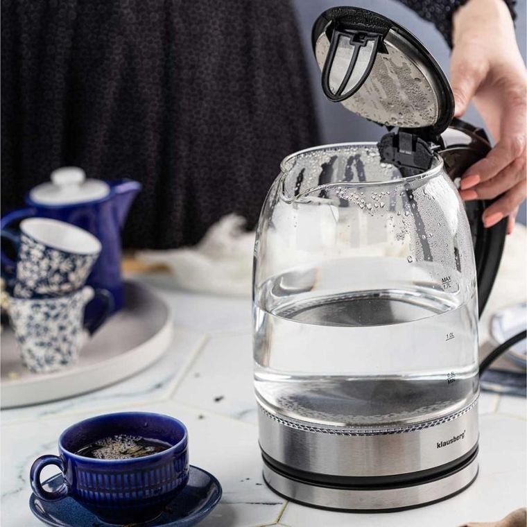 Klausberg, czajnik elektryczny szklany LED, 1,7l