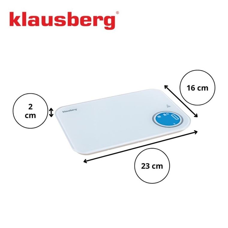 Klausberg, elektroniczna waga kuchenna, bluetooth, 5kg, kb-7938