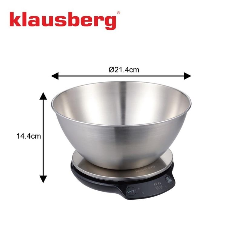 Klausberg, elektroniczna waga kuchenna, bluetooth, 5kg, kb-7939