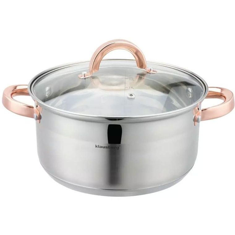 Klausberg, garnek na parę, rose gold, 24 cm, 4 elementy