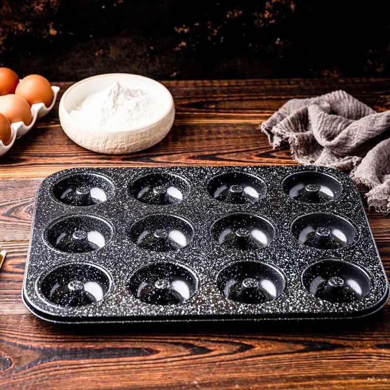 Klausberg, granitowa forma do pieczenia, 12 pączków donut