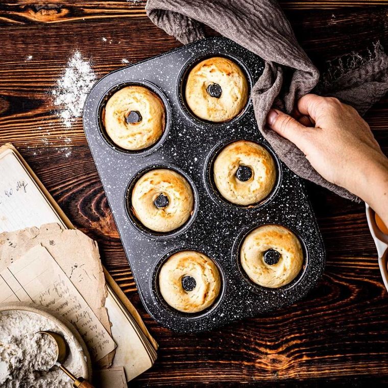 Klausberg, granitowa forma do pieczenia, 6 pączków donut