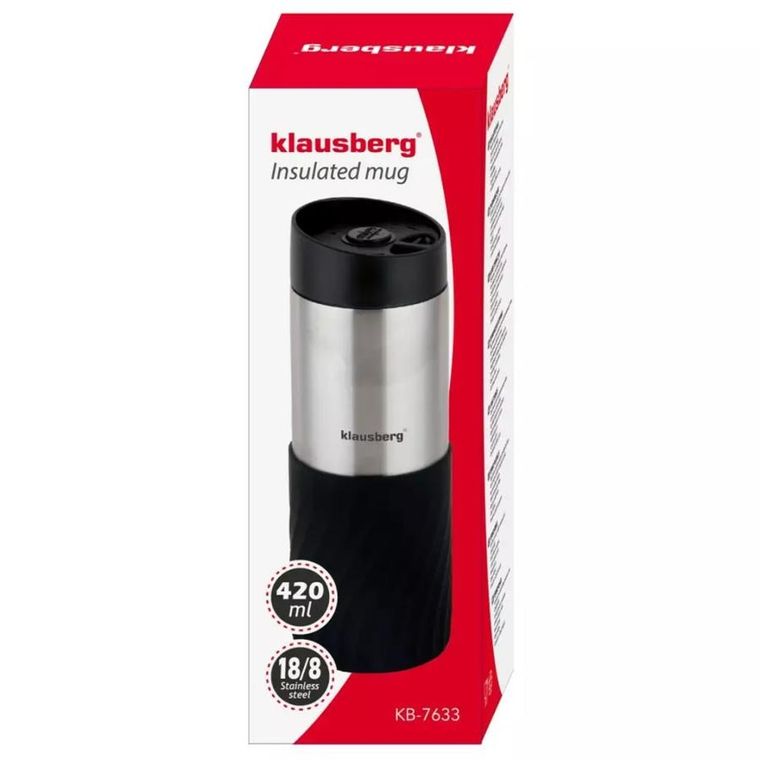 Klausberg, kubek termiczny, click clack, 400 ml, KB-7633