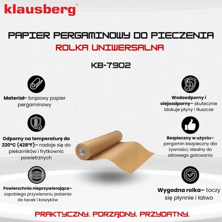 Klausberg, papier pergamin do pieczenia, 10 m