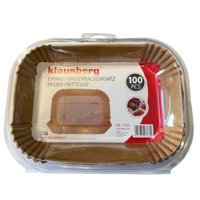 Klausberg, wkład papierowy do frytownicy, 22-14 cm, 100 szt