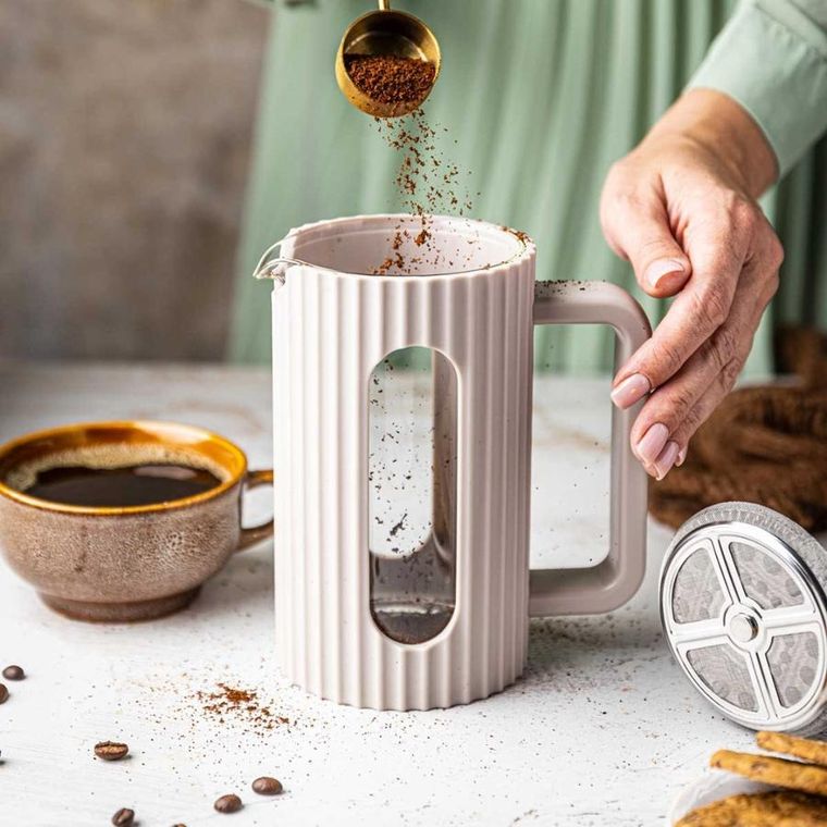 Klausberg, zaparzacz tłokowy do kawy/herbaty, różowy, 350 ml