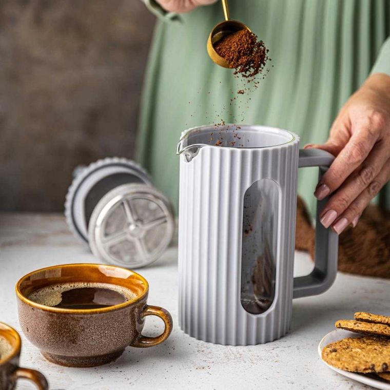 Klausberg, zaparzacz tłokowy do kawy/herbaty, szary, 350 ml