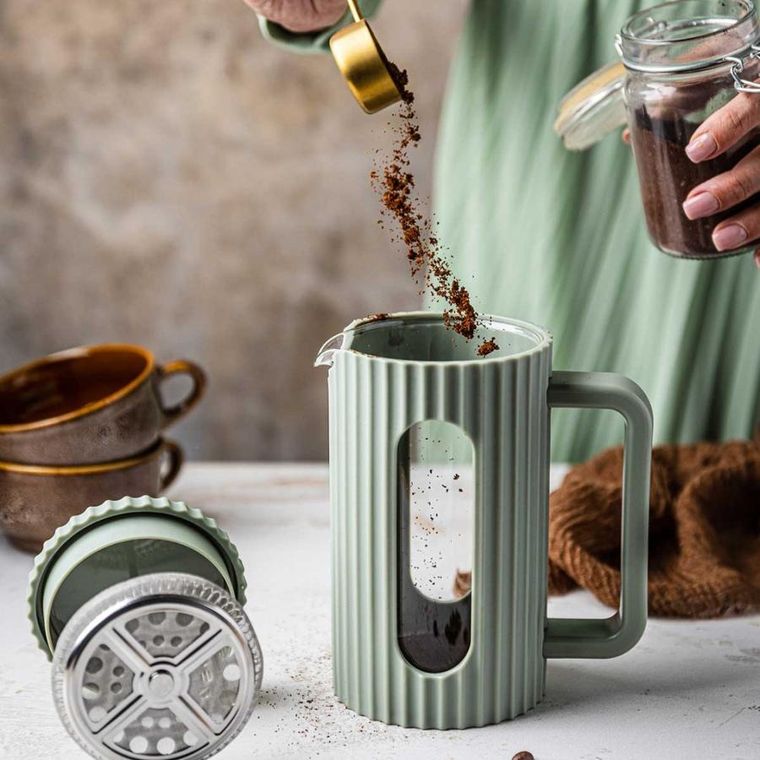 Klausberg, zaparzacz tłokowy do kawy/herbaty, zielony, 1000 ml