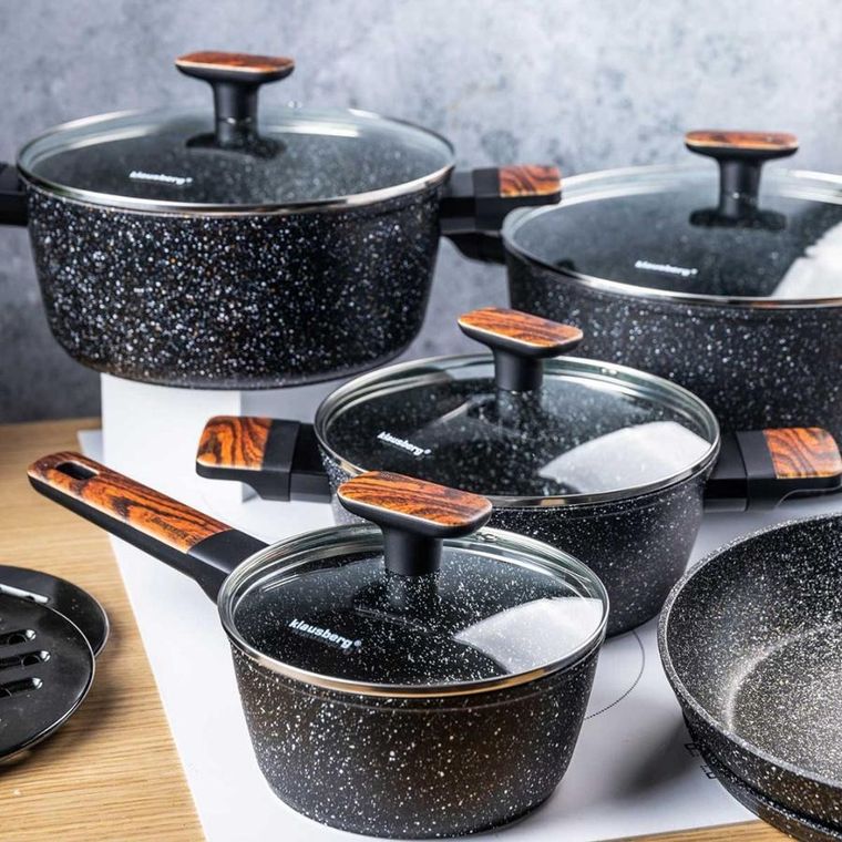 Klausberg, zestaw garnków marmurkowych, 12 elementów