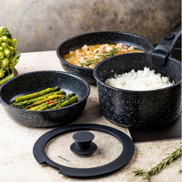 Klausberg, zestaw garnków marmurkowych, 5 elementów