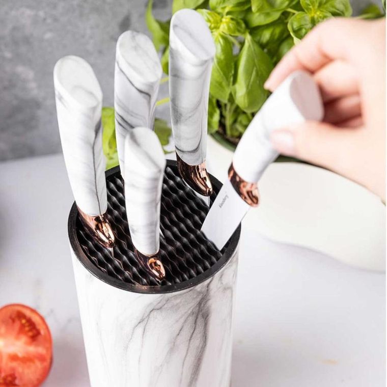 Klausberg, zestaw noży kuchennych na stojaku, 5 szt.