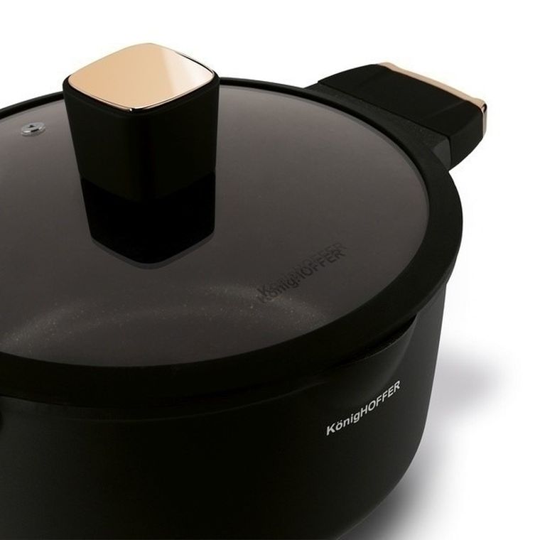 Könighoffer, Black Rose, komplet garnków, 10 elementów