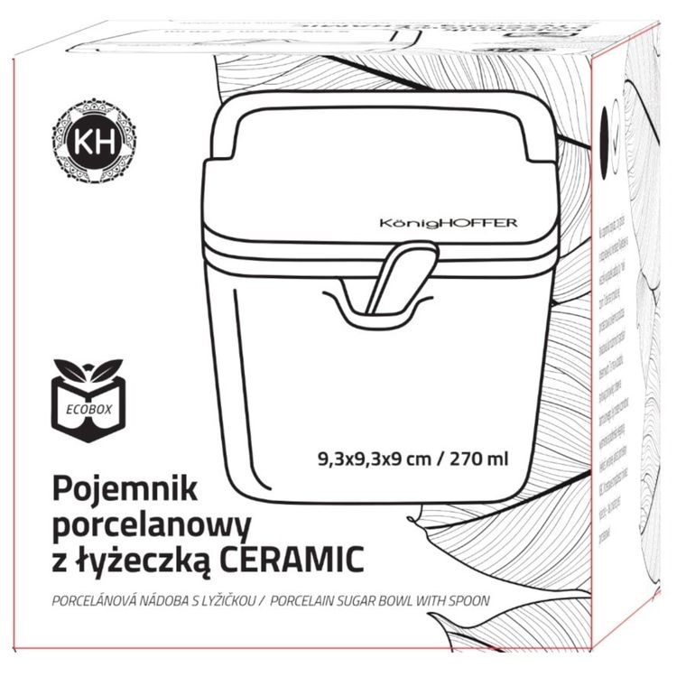 Könighoffer, Ceramic, pojemnik z bambusową pokrywka, 270 ml