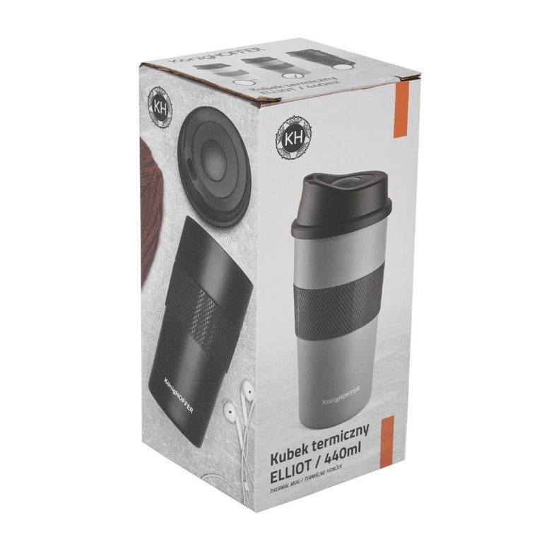 Könighoffer, Elliot, kubek termiczny, szary, 440 ml