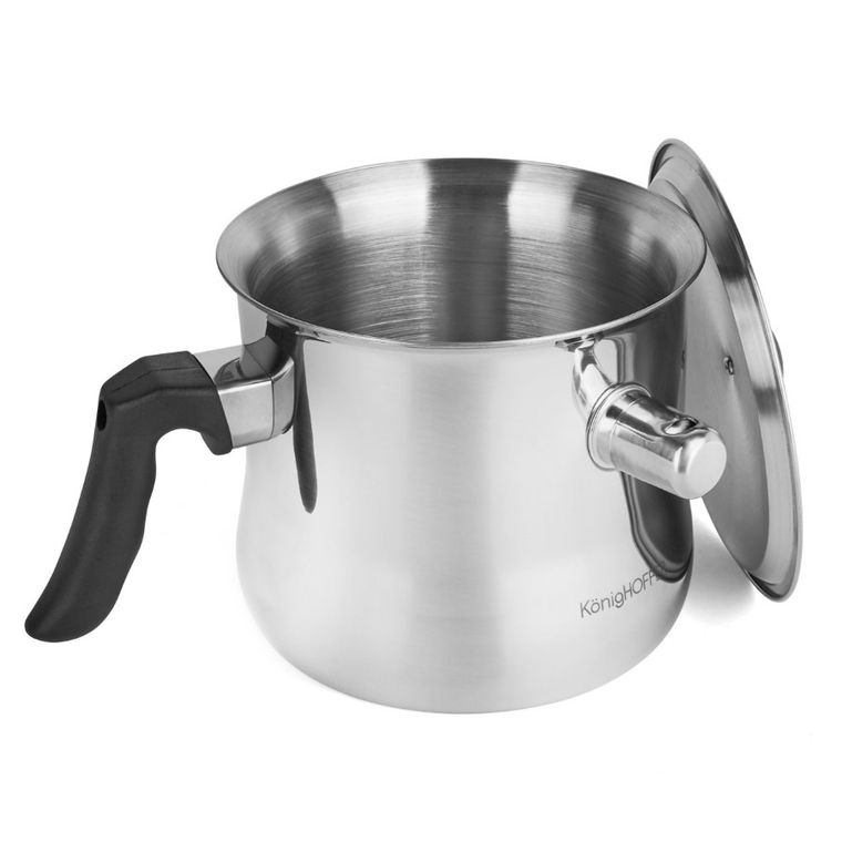 KönigHoffer, garnek do mleka z gwizdkiem i pokrywką, indukcja, 1,5l
